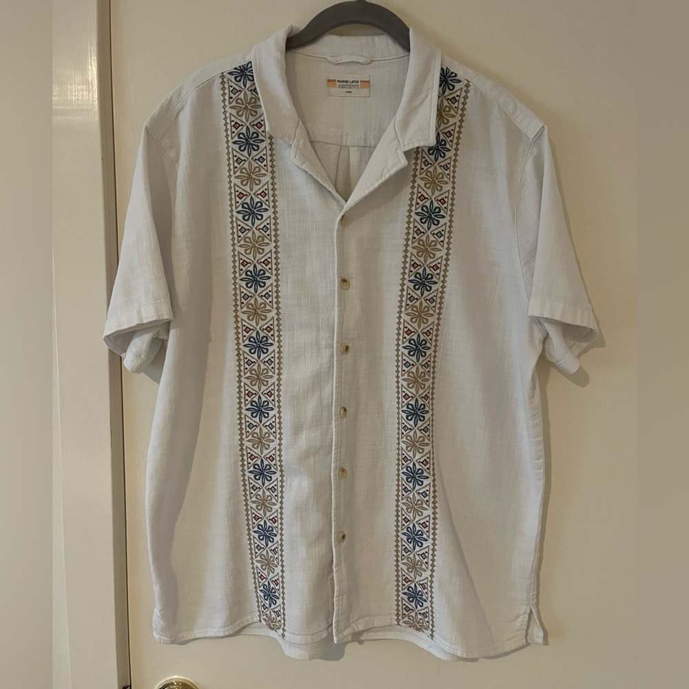 Marine Layer Archive Button Down, size L